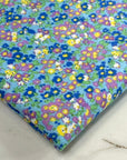 (FLANNEL COTTON) FLORAL PATTERN ON BLUE