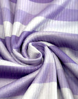 (4X2 YUMMY RIB) LAVENDER, PURPLE, AND LILAC STRIPES