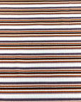 (COTTON RIB) BLUSH, VINTAGE PURPLE, RUST AND BROWN STRIPES ON OFF WHITE