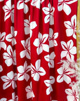 (DBP) TROPICAL FLORAL PRINT ON RED