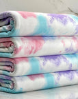 (DBP) PINK, LAVENDER AND BLUE TIE DYE