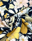 (SWIM) FLORAL PATTERN ON NAVY