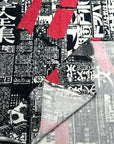 (SWEATER KNIT) NEWSPAPER PRINT