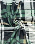 (DBP) EMERALD, BLACK, GOLD, AND OFF WHITE PLAID