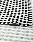 (KNIT) 3D TINY BLACK AND OFF WHITE GINGHAM (2)