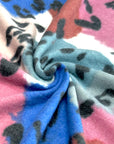 (BRUSHED SWEATER KNIT) LEOPARD PRINT ON COLORFUL PATTERN