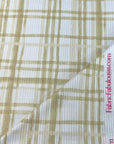 (4X2 YUMMY RIB) SAND AND OFF WHITE PLAID