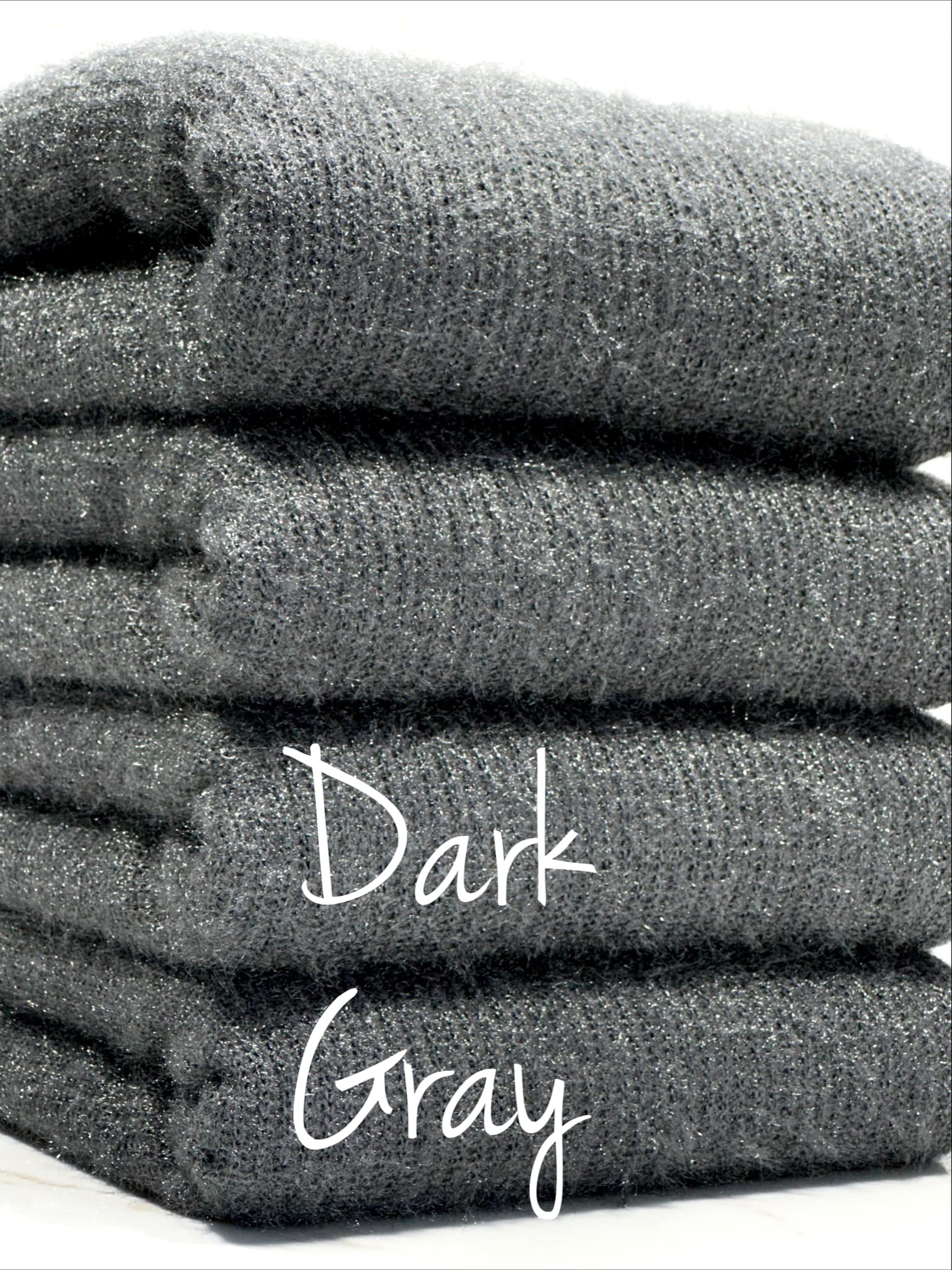 (SWEATER KNIT) FUZZY DARK GRAY