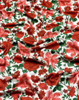 (OAKLEY) RED HATTIE FLOWER PATTERN ON IVORY