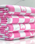 (DBP) PINK AND WHITE HEART CHECKERED (4)