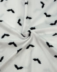 (YUMMY RIB) BLACK BATS ON OFF WHITE