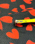 (4X2 YUMMY RIB) RED HEARTS AND BOWS ON BLACK