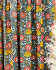 (SWIM) RETRO GARDEN ON DARK SAGE