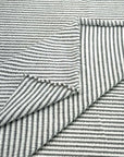 (KNIT) WRINKLED BLACK DOUBLE STRIPE ON OFF WHITE