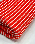 (RIB) OFF WHITE STRIPES ON BRIGHT RED