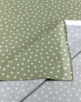 (2X1 YUMMY RIB) OFF WHITE POLKA DOTS ON LIGHT OLIVE