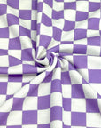 (FRENCH TERRY) LAVENDER AND OFF WHITE CHECKERED(4)