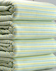 (RIB) SOFT YELLOW AND MINT STRIPES