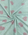 (FRENCH TERRY) VINTAGE HEARTS ON 2-TONE LIGHT MINT (1)