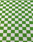 (URBAN RIB) GREEN AND OFF WHITE CHECKERED PATTERN