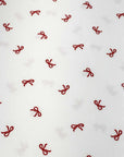 (2X2 RIB) TINY RED BOWS ON OFF WHITE