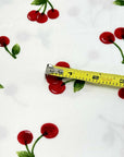 (DBP) RED CHERRIES ON OFF WHITE