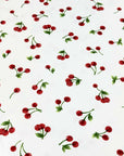 (DBP) RED CHERRIES ON OFF WHITE