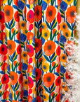 (SWIM) VIBRANT FLORAL PATTERN ON IVORY