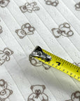 (POINTELLE COTTON SPANDEX RIB) TEDDY BEARS ON OFF WHITE