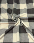 (SWEATER KNIT/ OAKLEY) BROWN AND TAUPE GINGHAM PLAID