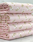 (4X2 YUMMY RIB) BALLERINA BUNNIES ON PINK STRIPES (5)