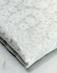 (NO STRETCH) WHITE 3D FLOWERS