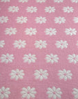 (TOWEL) OFF WHITE FLOWERS ON PINK