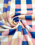 (THERMAL) LILAC, BLUE, PINK, PEACH AND OFF WHITE CHECKERED