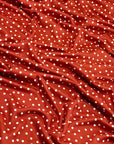 (OAKLEY) TINY OFF WHITE POLKA DOTS ON RED