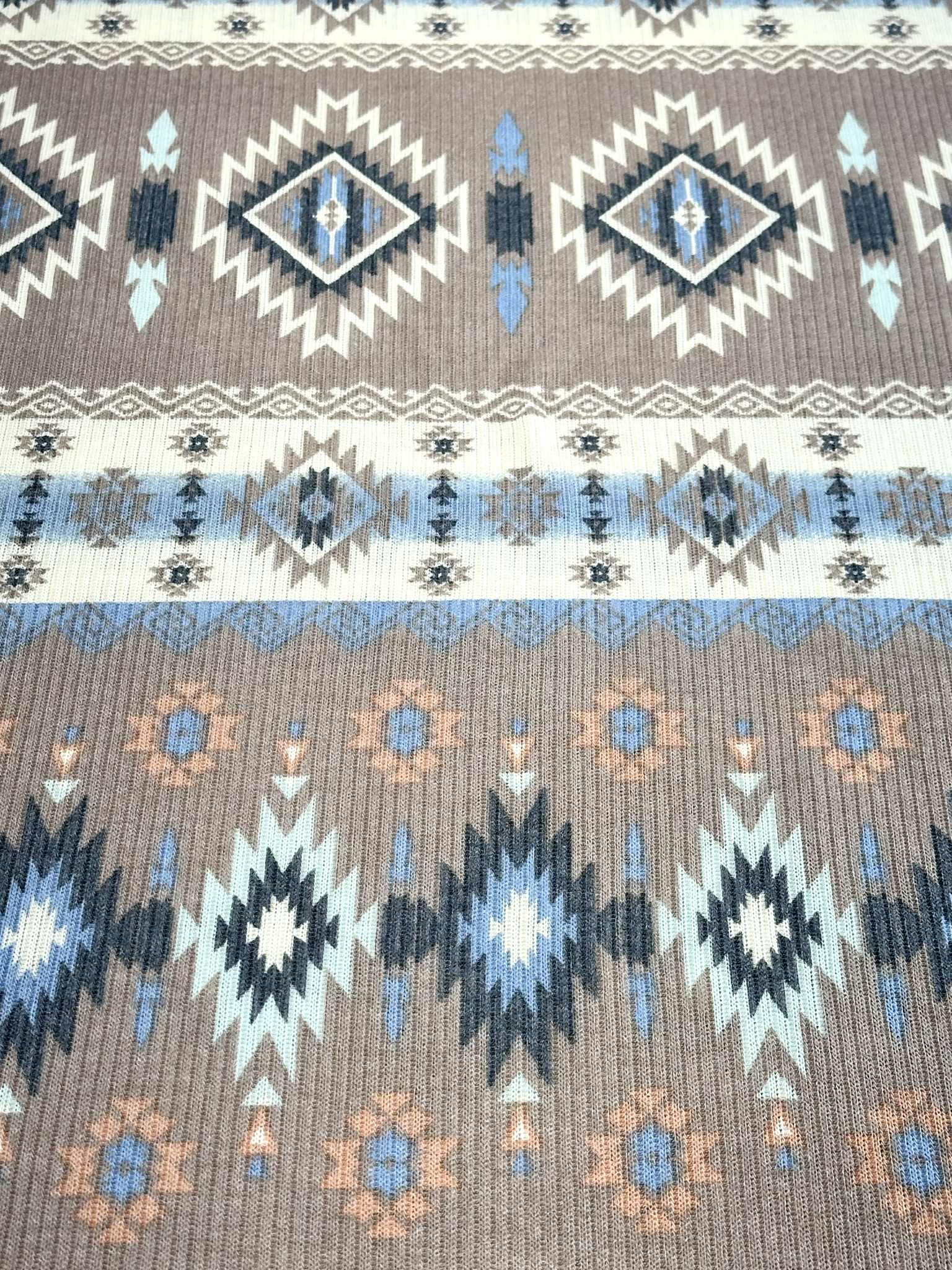 (BELLA RIB) WESTERN PRINT ON BROWN