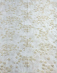 (MESH) CREAM FLOWERS ON OFF WHITE