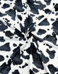 (SWEATER/OAKLEY KNIT) VINTAGE BLACK COW FUR PRINT ON OFF WHITE