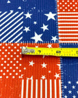 (4X2 YUMMY RIB) 4TH OF JULY PATCH SQUARES