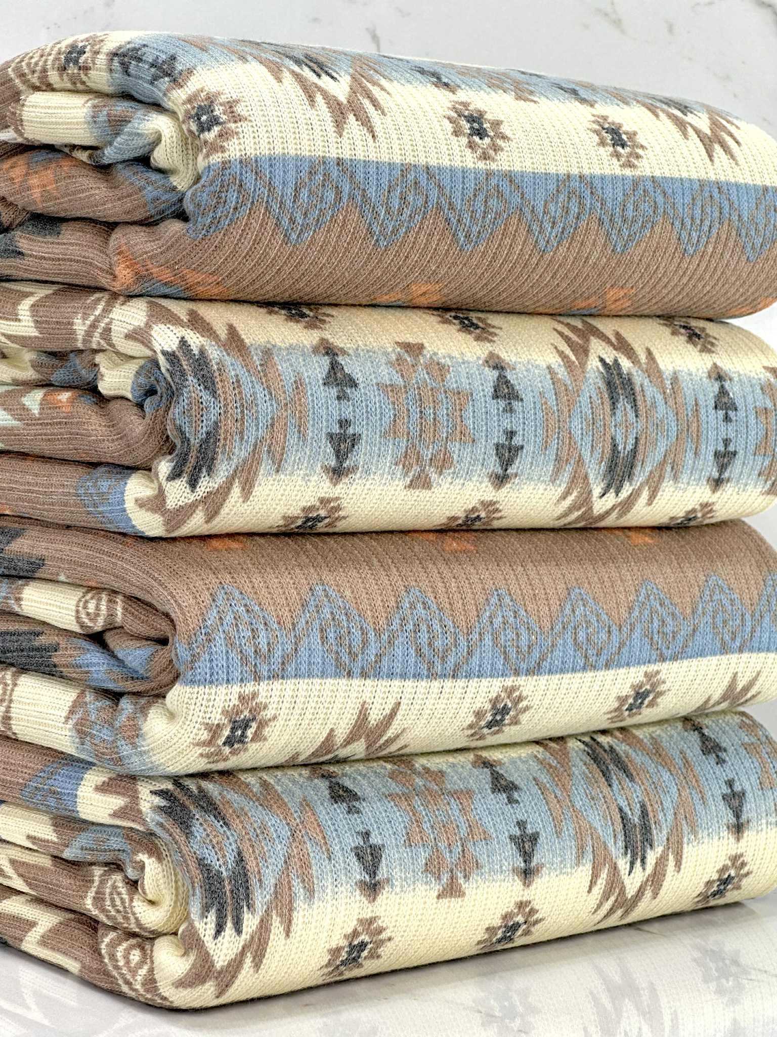 (BELLA RIB) WESTERN PRINT ON BROWN