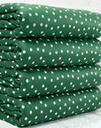 (OAKLEY) TINY OFF WHITE POLKA DOTS ON EMERALD