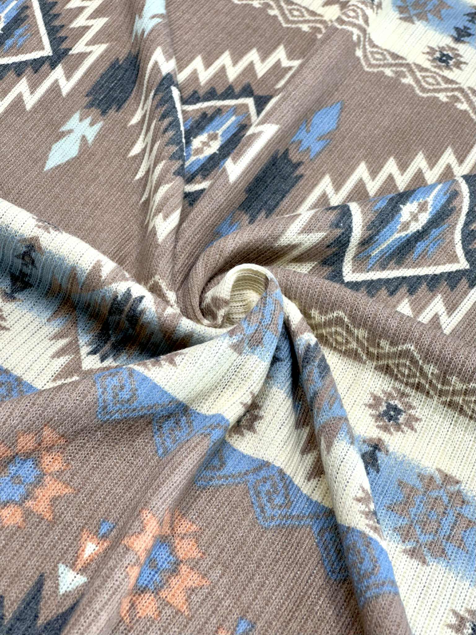 (BELLA RIB) WESTERN PRINT ON BROWN