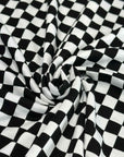 (RAYON MODAL) BLACK AND OFF WHITE CHECKERED
