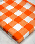(KNIT) ORANGE AND OFF WHITE MEDIUM GINGHAM
