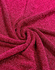 (POLY TERRY METALLIC STRETCHED KNIT) HOT PINK