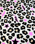 (DBP) PINK STARS AND LEOPARD PRINT ON TAN