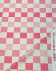 (4X2 YUMMY RIB) PINK AND LIGHT PINK CHECKERED PATTERN