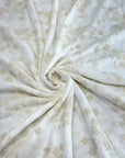 (MESH) CREAM FLOWERS ON OFF WHITE