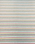 (WAFFLE) RED, MUSTARD, BLACK, RUST, GREEN AND GRAY LINES ON OFF WHITE (3)