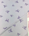 (4X2 YUMMY RIB) PURPLE BOWS ON LILAC